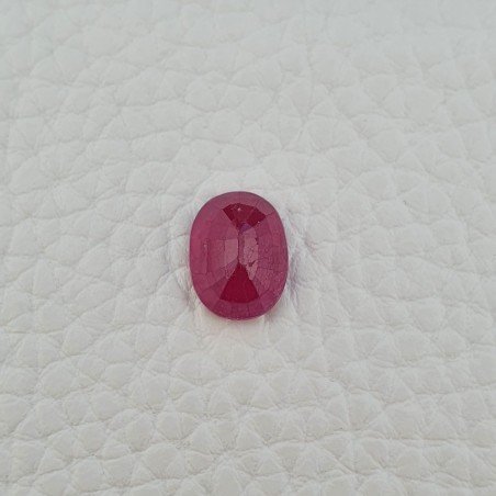 Rubino Naturale Trattato Taglio Ovale Sfaccettata Fatto a Mano 09x12mm 5,30 Carati 1pz