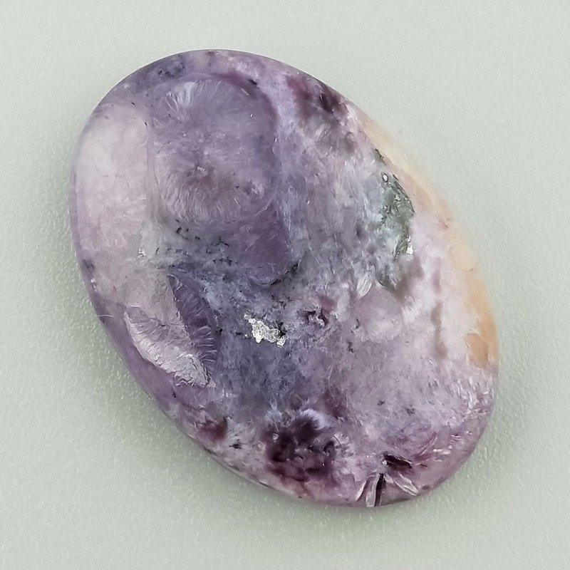 Ciaroite Naturale Forma Ovale Piatto Cabochon Liscio Fatto a Mano 33X23X6,80mm 9,50GM 1pz