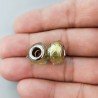 Perlina foro largo curva verde trasparente gialla 13.5x8.5mm 1pz