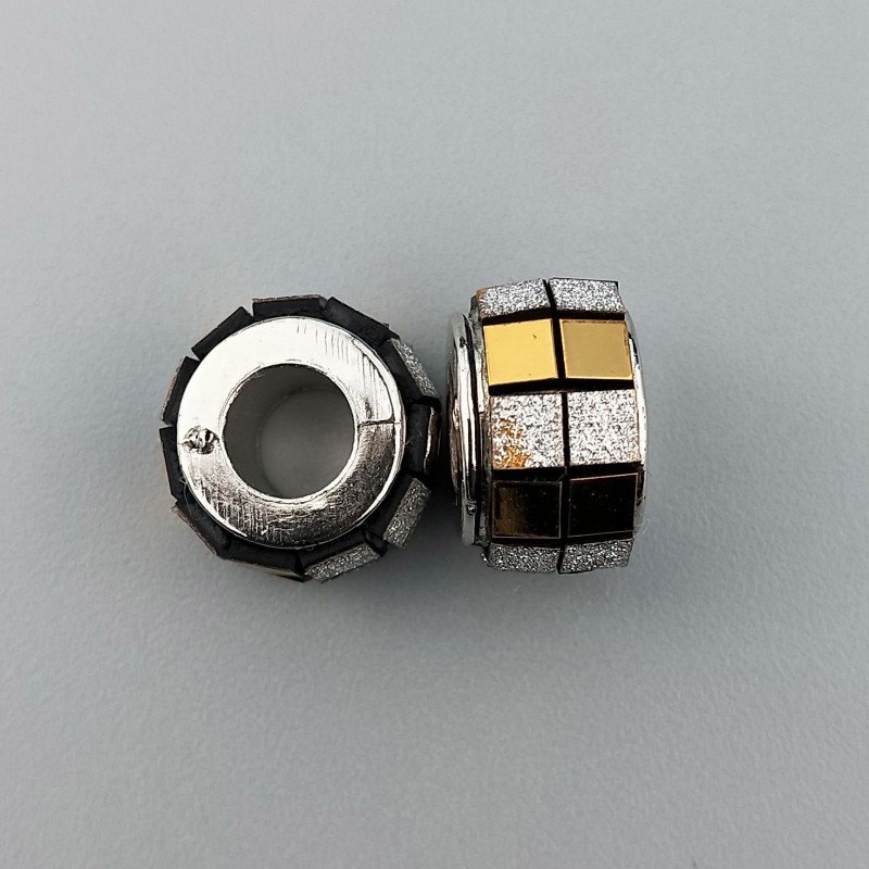 Perlina foro largo cristallo multicolore 13.5x8.5mm 1pz