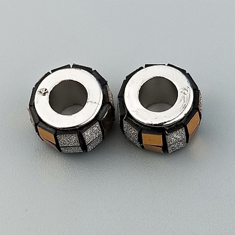 Perlina foro largo cristallo multicolore 13.5x8.5mm 1pz