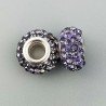 Perlina foro largo pietre viola 13.5x8.5mm 1pz