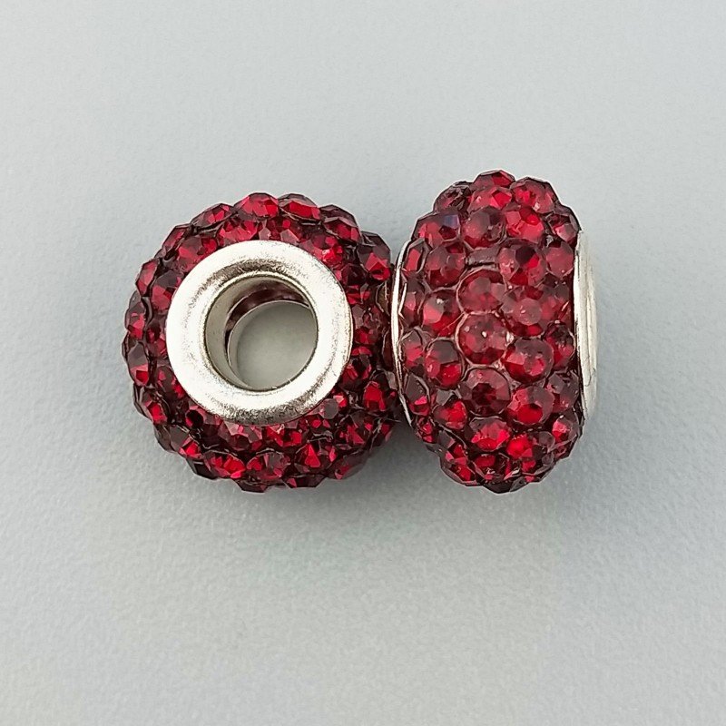 Perlina foro largo pietre marroni 13.5x8.5mm 1pz