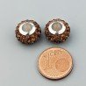 Perlina foro largo pietre gialle 13.5x8.5mm 1pz