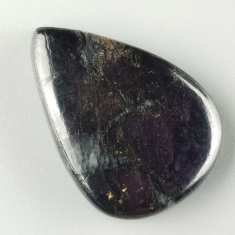 Purpurite Forma Gocce Piatto Cabochon Liscio Fatto a Mano 35X24X6mm 10,55gm 1pz