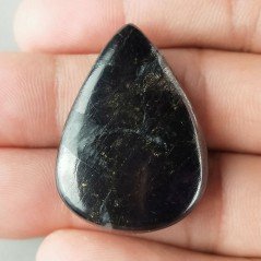 Cabochon di Purpurite Goccia, Piatto e Liscio, 35x24x6 mm, 10,55 g, Fatto a Mano