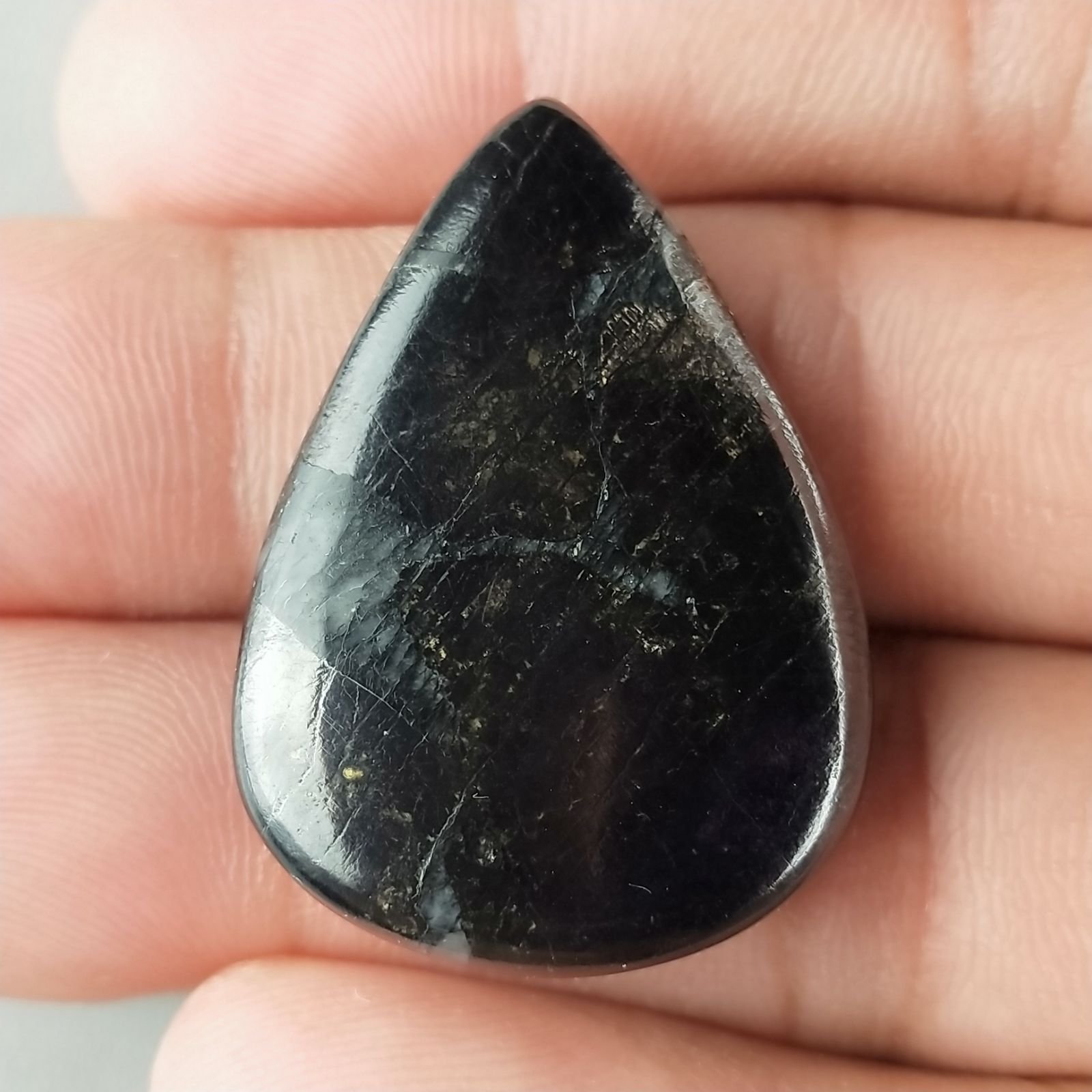 Purpurite Forma Gocce Piatto Cabochon Liscio Fatto a Mano 35X24X6mm 10,55gm 1pz