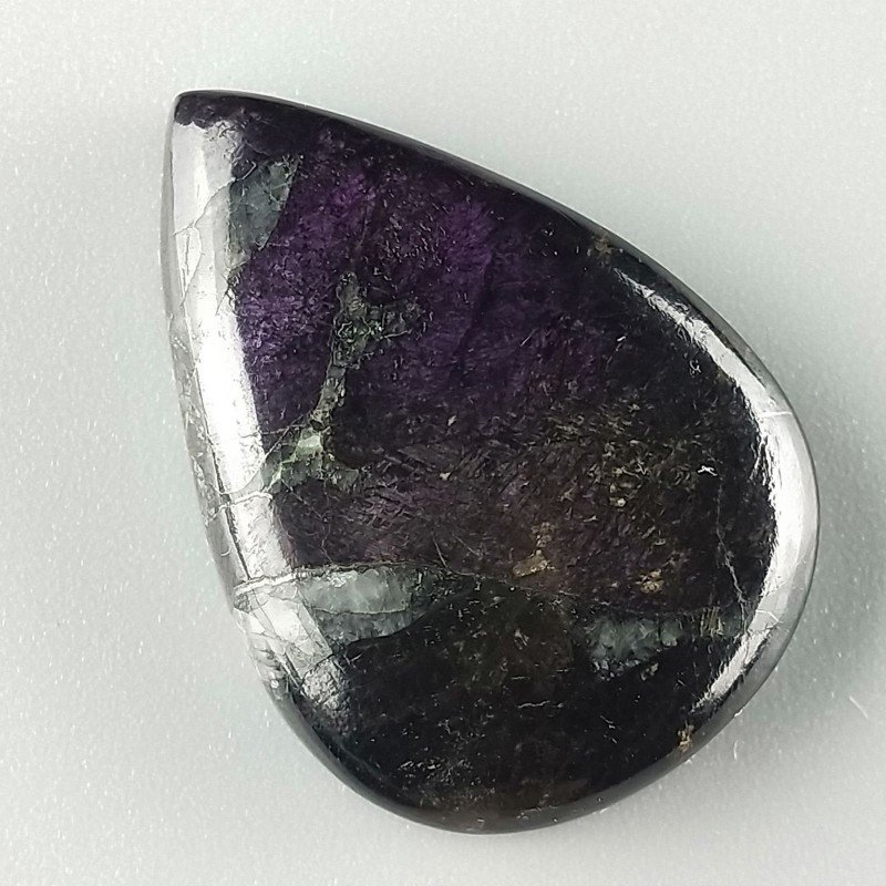 Purpurite Forma Gocce Piatto Cabochon Liscio Fatto a Mano 32X23X7mm 10,50gm 1pz