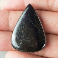 Cabochon di Purpurite Goccia, Piatto e Liscio, 37x26x6 mm, 10,60 g, Fatto a Mano