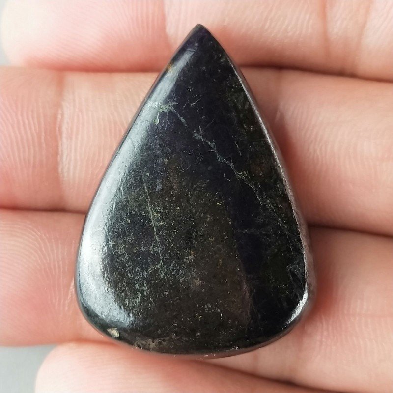 Purpurite Forma Gocce Piatto Cabochon Liscio Fatto a Mano 37X26X6mm 10,60gm 1pz