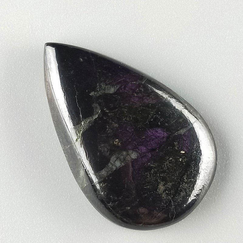 Purpurite Forma Gocce Piatto Cabochon Liscio Fatto a Mano 34X22X6mm 9,00gm 1pz