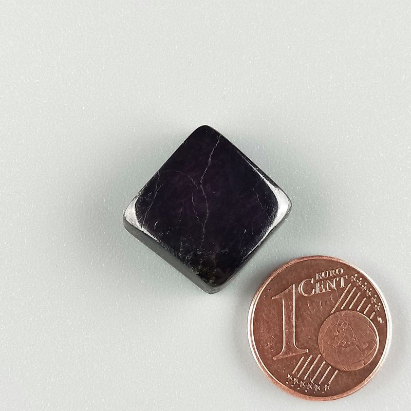 Purpurite Forma Quadrata Piatto Cabochon Liscio Fatto a Mano 15X15X6mm 4,05gm 1pz