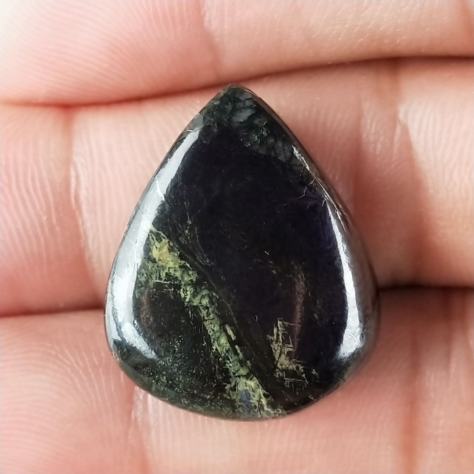 Purpurite Forma Gocce Piatto Cabochon Liscio Fatto a Mano 24X20X7mm 6,30gm 1pz