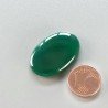 Onice Verde Forma Ovale Piatto Cabochon Liscio Fatto a Mano 29X20X5mm 5,00gm 1pz