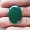 Onice Verde Forma Ovale Piatto Cabochon Liscio Fatto a Mano 29X20X5mm 5,00gm 1pz