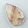 Fluorite Naturale Forma Goccia Piatto Cabochon Liscio Fatto a Mano 29X19X5mm 5,60gm 1pz