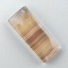 Fluorite Naturale Forma Rettangolare Piatto Cabochon Liscio Fatto a Mano 33X14X6mm 7,90gm 1pz