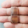 Fluorite Naturale Forma Rettangolare Piatto Cabochon Liscio Fatto a Mano 33X14X6mm 7,90gm 1pz