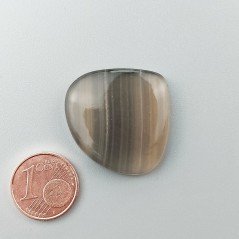 Fluorite Naturale Forma Cuore Piatto Cabochon Liscio Fatto a Mano 26X28mm 7,26gm 1pz