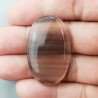 Fluorite Naturale Forma Ovale Piatto Cabochon Liscio Fatto a Mano 38X24mm 9,97gm 1pz