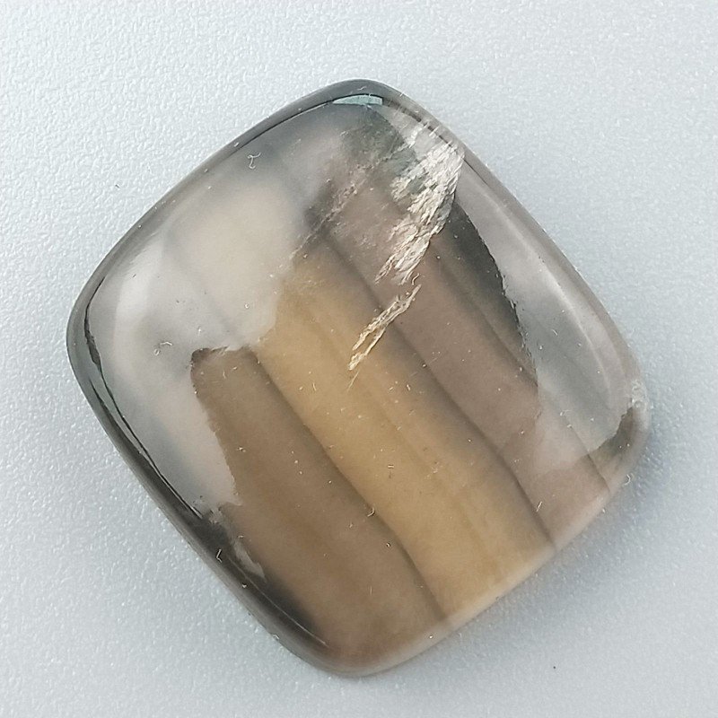 Fluorite Naturale Forma Cuscino Piatto Cabochon Liscio Fatto a Mano 25X22mm 8,36gm 1pz