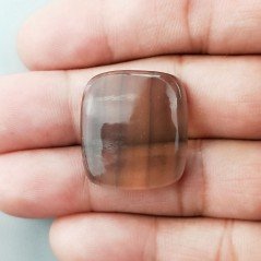 Fluorite Naturale Forma Cuscino Piatto Cabochon Liscio Fatto a Mano 25X22mm 8,36gm 1pz