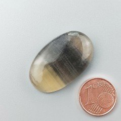 Fluorite Naturale Forma Ovale Piatto Cabochon Liscio Fatto a Mano 31X19mm 7,28gm 1pz