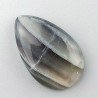 Fluorite Naturale Forma Goccia Piatto Cabochon Liscio Fatto a Mano 28X18X6mm 6,10gm 1pz