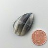 Fluorite Naturale Forma Goccia Piatto Cabochon Liscio Fatto a Mano 28X18X6mm 6,10gm 1pz