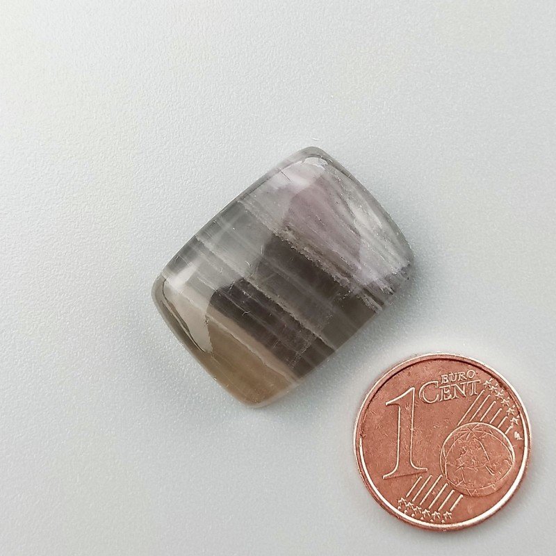 Fluorite Naturale Forma Cuscino Piatto Cabochon Liscio Fatto a Mano 22X17mm 5,68gm 1pz
