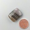Fluorite Naturale Forma Cuscino Piatto Cabochon Liscio Fatto a Mano 22X17mm 5,68gm 1pz