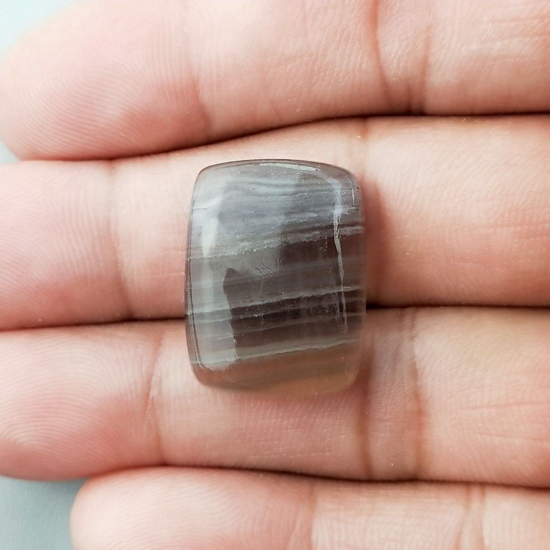 Fluorite Naturale Forma Cuscino Piatto Cabochon Liscio Fatto a Mano 22X17mm 5,68gm 1pz