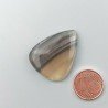 Fluorite Naturale Forma Goccia Piatto Cabochon Liscio Fatto a Mano 29X23X5mm 6,90gm 1pz