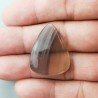 Fluorite Naturale Forma Goccia Piatto Cabochon Liscio Fatto a Mano 29X23X5mm 6,90gm 1pz