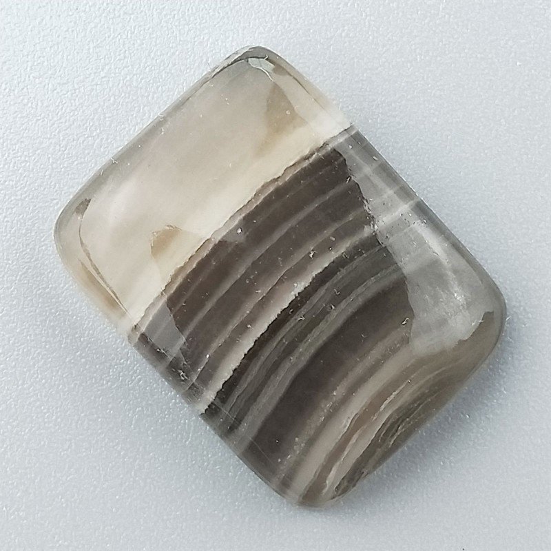 Fluorite Naturale Forma Rettangolare Piatto Cabochon Liscio Fatto a Mano 24X18mm 6,48gm 1pz