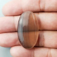 Fluorite Naturale Forma Ovale Piatto Cabochon Liscio Fatto a Mano 36X20mm 11,45gm 1pz