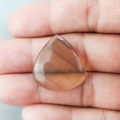 Fluorite Naturale Forma Fantasia Piatto Cabochon Liscio Fatto a Mano 20X19X8mm 6,30gm 1pz