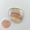 Fluorite Naturale Forma Cuore Piatto Cabochon Liscio Fatto a Mano 32X28mm 8,72gm 1pz