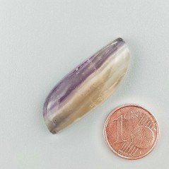 Fluorite Naturale Forma Fantasia Piatto Cabochon Liscio Fatto a Mano 34X13X5mm 5,25gm 1pz