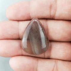 Fluorite Naturale Forma Goccia Piatto Cabochon Liscio Fatto a Mano 31X24mm 7,72gm 1pz