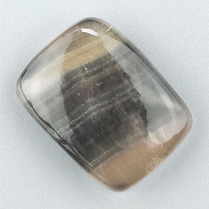 Fluorite Naturale Forma Cuscino Piatto Cabochon Liscio Fatto a Mano 24X18mm 6,18gm 1pz