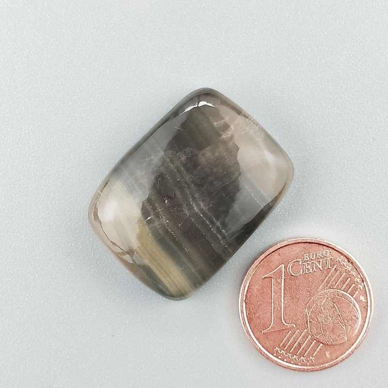 Fluorite Naturale Forma Cuscino Piatto Cabochon Liscio Fatto a Mano 24X18mm 6,18gm 1pz