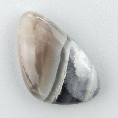 Fluorite Naturale Forma Fantasia Piatto Cabochon Liscio Fatto a Mano 30X18X6mm 6,80gm 1pz