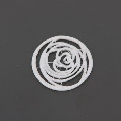 Componente Di Resina tondo piatto forato 40 mm bianco 1pz