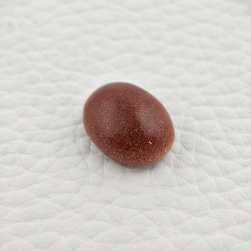 Pietra Del Sole Sintetico Forma Ovale Piatto Cabochon Liscio Fatto a Mano 16X13X7mm 12,35 Carati 1pz