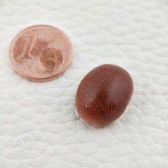 Pietra Del Sole Sintetico Forma Ovale Piatto Cabochon Liscio Fatto a Mano 16X13X7mm 12,35 Carati 1pz