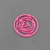 Componente Di Resina tondo piatto forato 40 mm fucsia 1pz