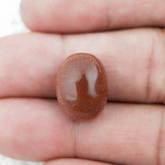 Pietra Del Sole Sintetico Forma Ovale Piatto Cabochon Liscio Fatto a Mano 16X13X7mm 12,35 Carati 1pz
