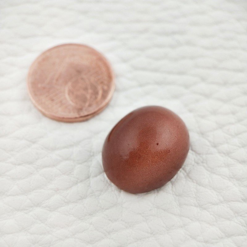 Pietra Del Sole Sintetico Forma Ovale Piatto Cabochon Liscio Fatto a Mano 16X14X8mm 13,65 Carati 1pz