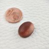 Pietra Del Sole Sintetico Forma Ovale Piatto Cabochon Liscio Fatto a Mano 15X12X6mm 8,95 Carati 1pz